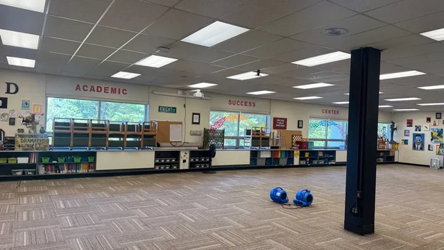 Polished commercial interior cleaned by Oasis Cleaning